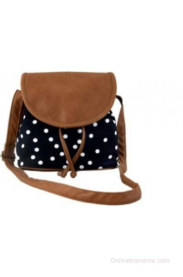 Ayeshu Women Black PU Sling Bag